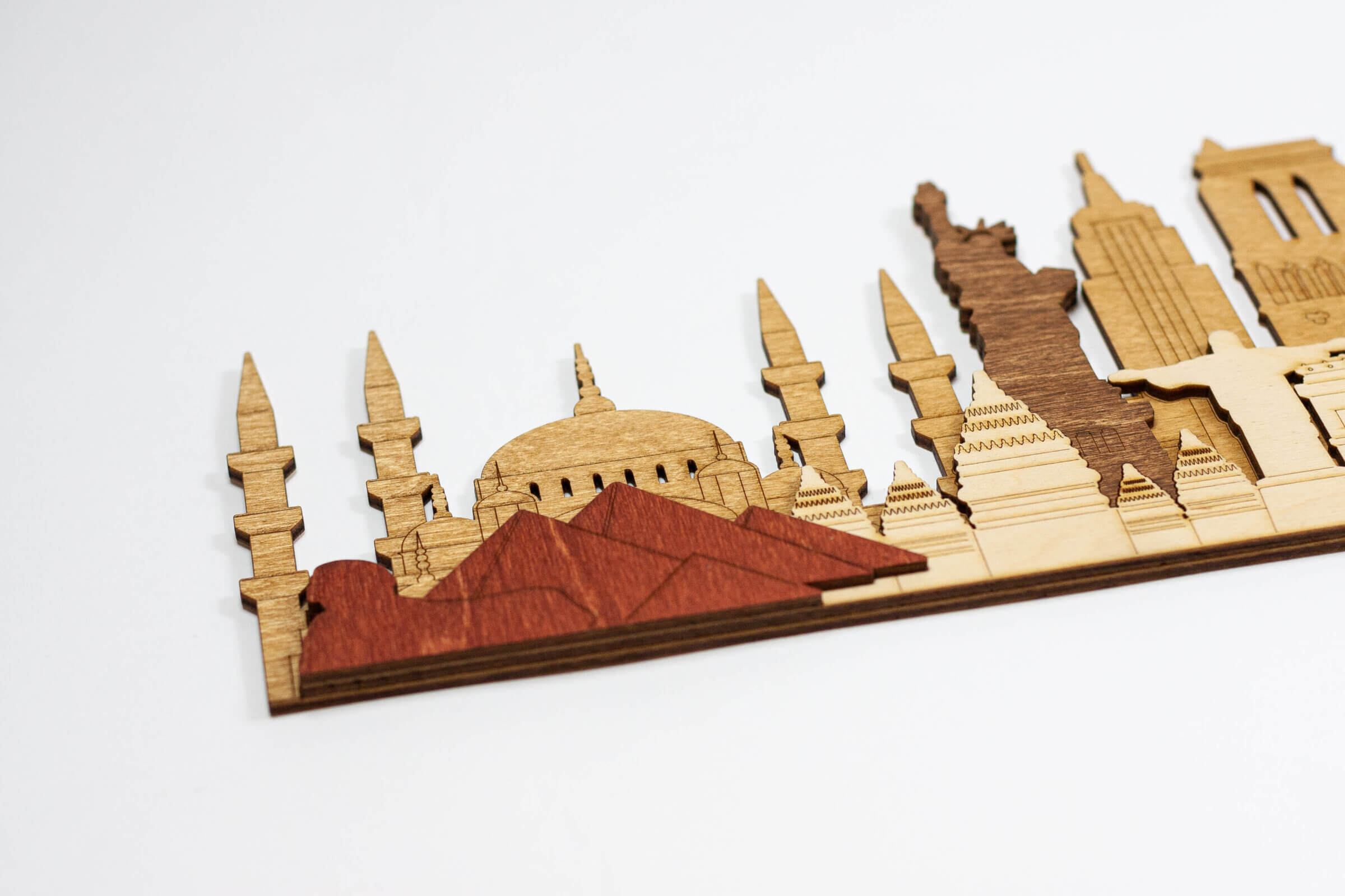 3D Wooden Monuments and Attractions