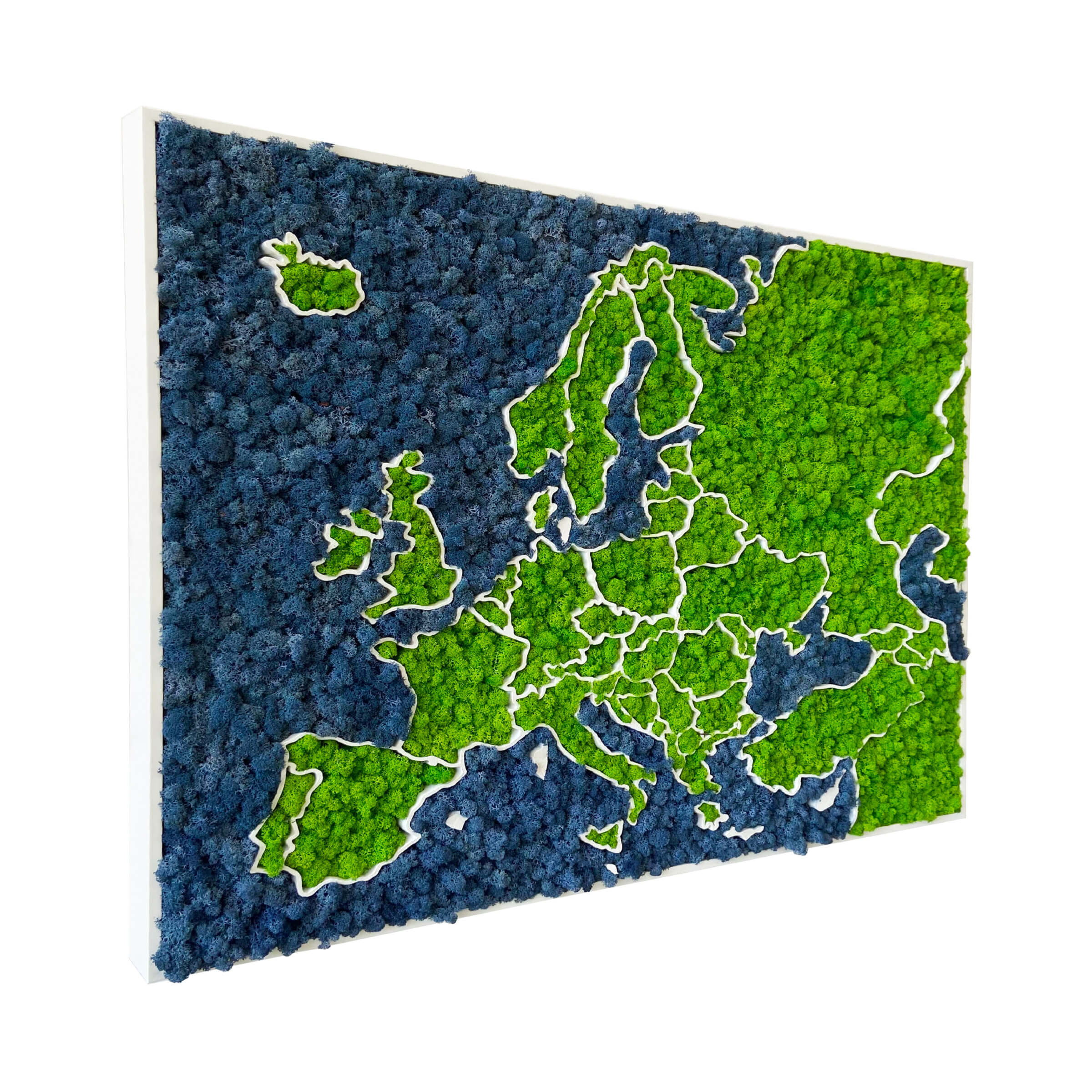 3D machová mapa Európy - organický lišajník